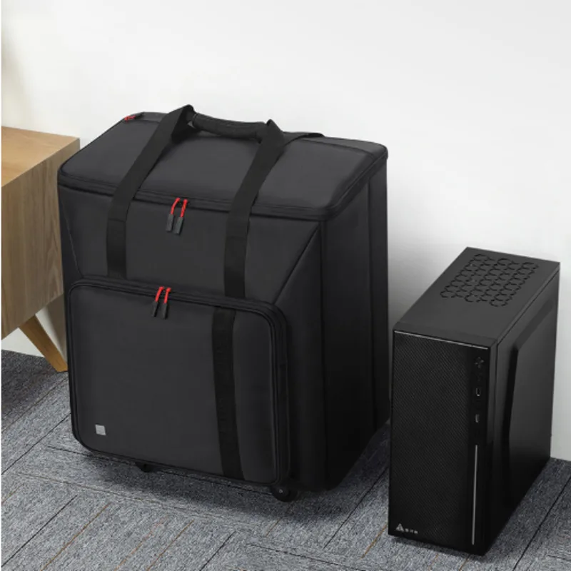 Desktop Computer Monitor Storage Bag, Computer Suitcase with Wheels, 24 \