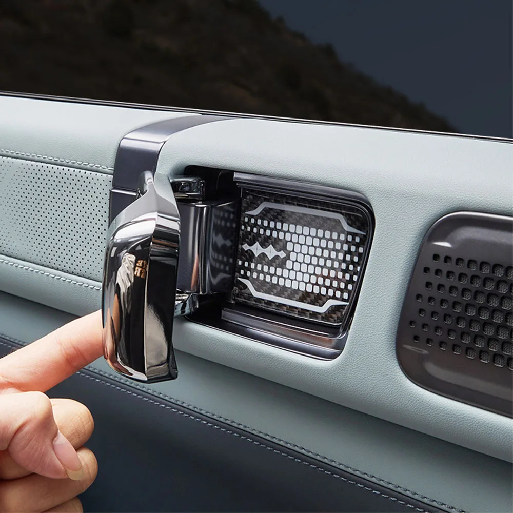 

Для BYD Leopard 5, капельный клей из углеродного волокна, наклейка на внутренняя дверная чаша, принадлежности для модификации, защитная наклейка на дверную ручку