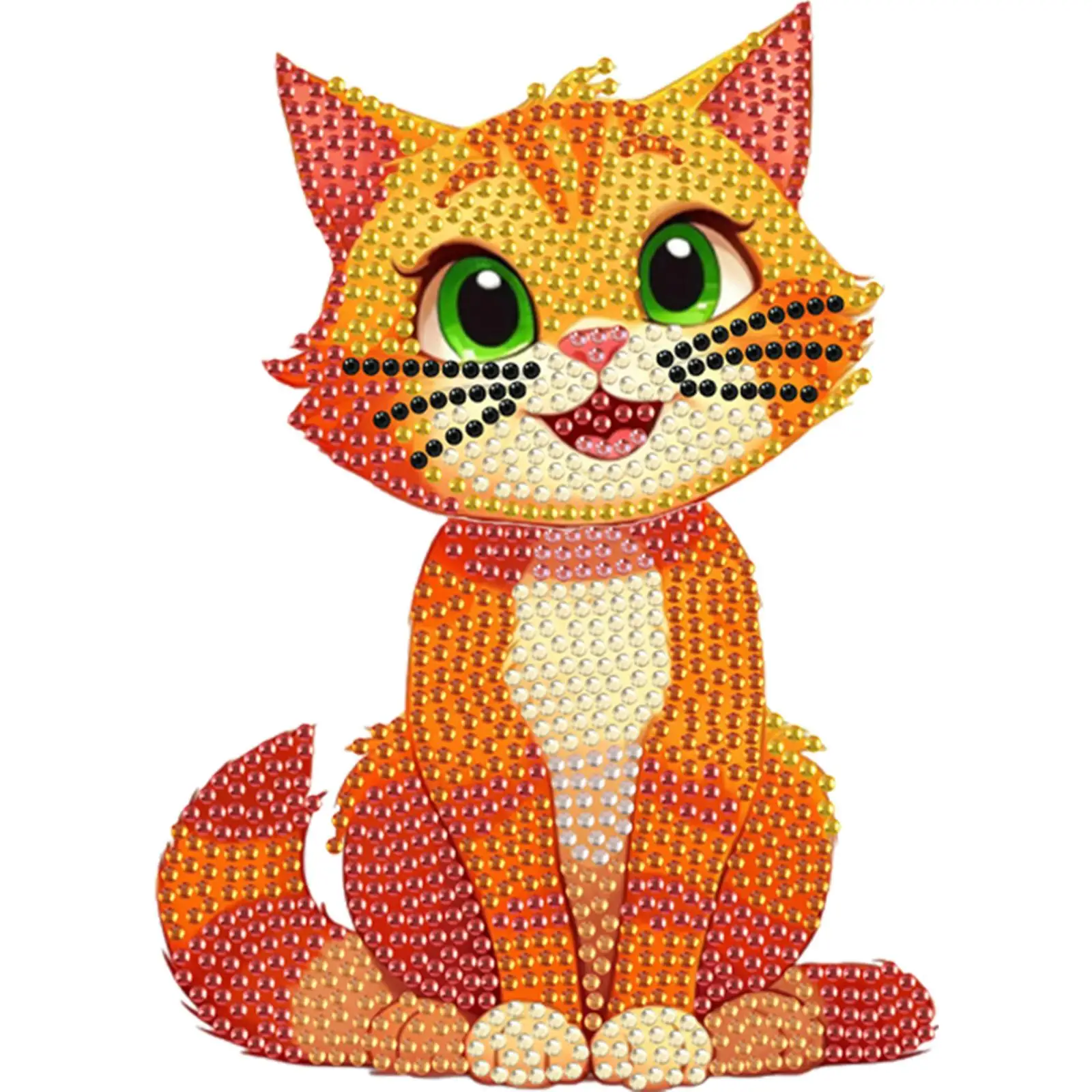 

Набор для алмазной вышивки 2D: Плоская фигурка кота с качающейся головой, акриловое украшение, подарки