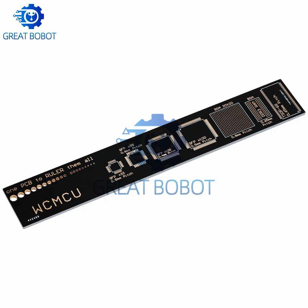 BS Brand PCB Reference Ruler V2-6, Electronic Engineer Measuring Tool for Makers & for Arduino Fans