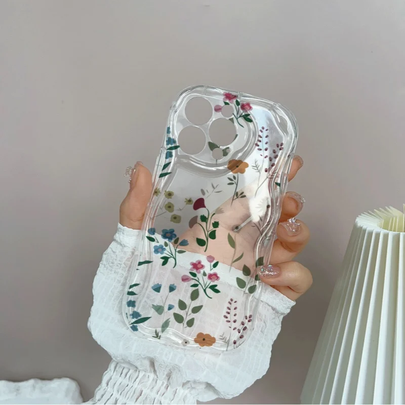 حافظة هاتف لهاتف جوجل بيكسل 10 7 8 9 برو XL 8A موضة زهرة سيليكون حافة متموجة كاميرا واقية رقيقة جدا غطاء مضاد للسقوط