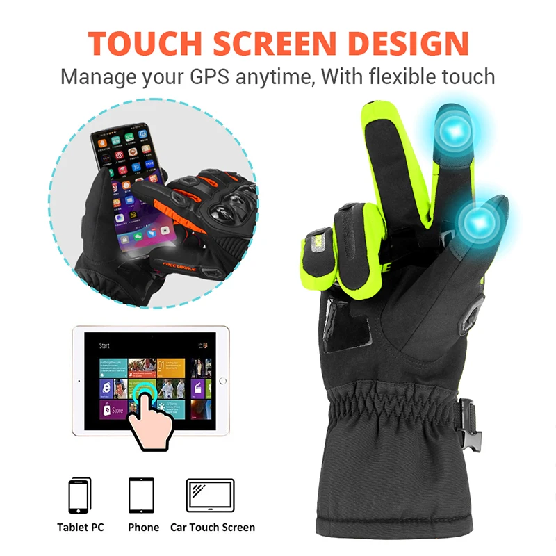 Męskie rękawice motocyklowe zimowe wodoodporne ciepłe Moto Guantes Touch Screen motocyklowe rękawiczki jeździeckie Motorcros rękawice ochronne