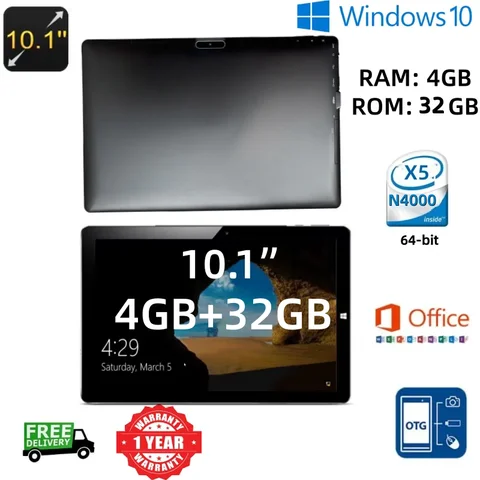 MTL10W 64-bit 10.1 INCH Windows 10 Tablet PC 4GB RAM 32GB ROM Intel Celeron N4000 CPU Dual Core 1280*800 IPS WIFI Bluetooth4.0