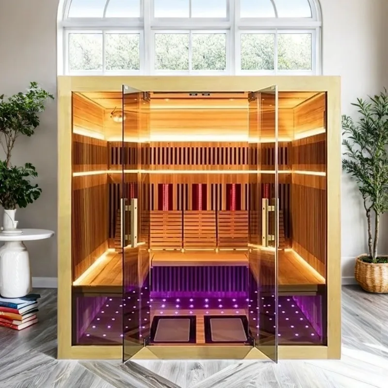 2025 Ready To Ship 5 People Low EMF Far Infrared Sauna With Intelligent Control Panel