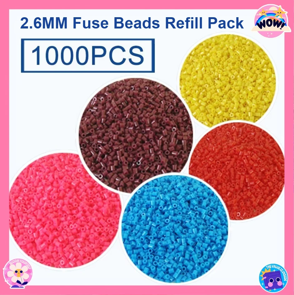 

2.6mm Fused Beads Refill, High Quality Fused Beads for Replenishing Craft Collections and Long-lasting Artwork