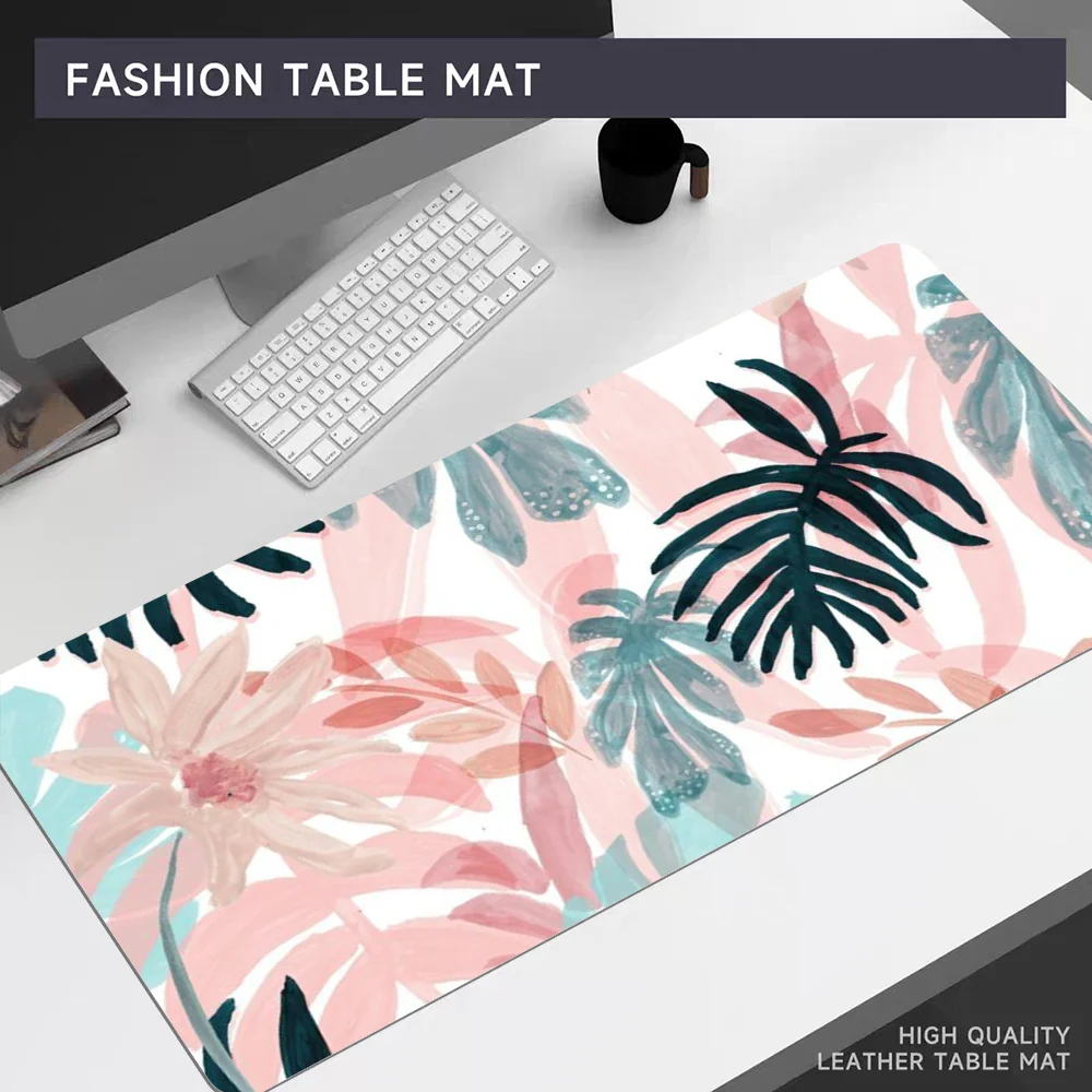 Palm tree Leaves Plant Flower Mousepad 80x30cm XL Lockedge Office Computer Desk Mat Table Keyboard Big Mouse Pad Laptop Cushion