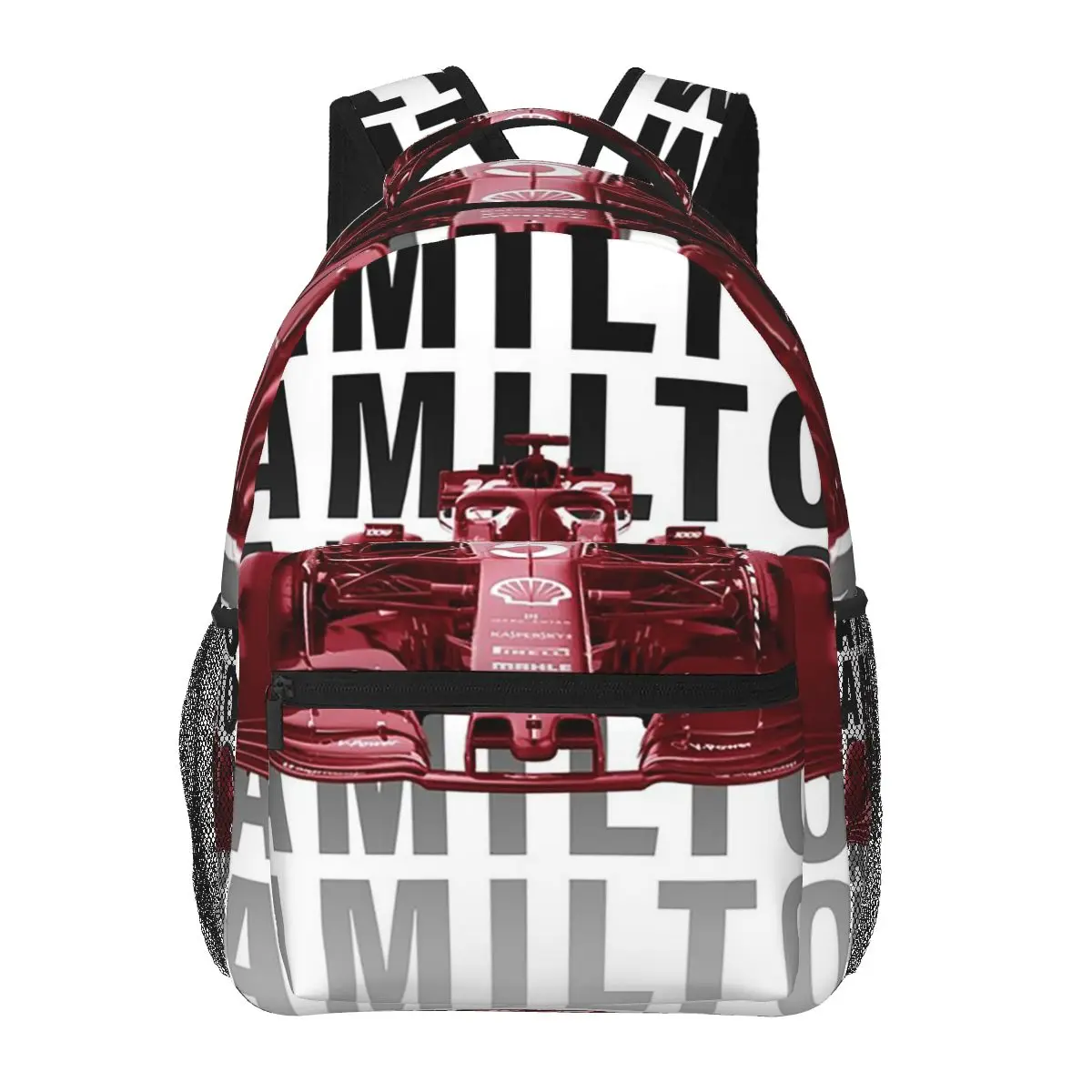 

Lewis Hamilton Black Backpack Daypack Large Capacity Children BookBag School Bag Shoulder Bags for Men Women