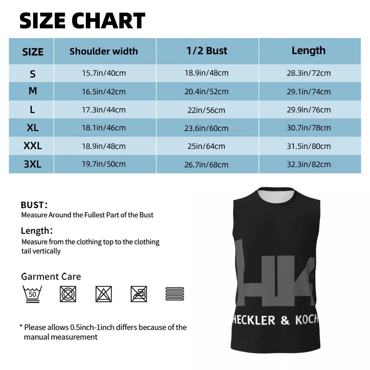 Heckler Koch Hk Mg4 Gun Pistol Riffle Military Army Men Sleeveless T-shirt Casual Hip Hop Street Style Beach Holiday Tank Tops