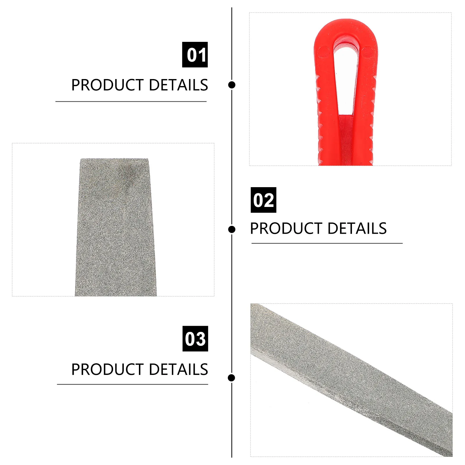 Flat Plate File Polishing Tool for Metal Woodworking Anti Skid Handle Material Grinding Emery Useful Design Long Time