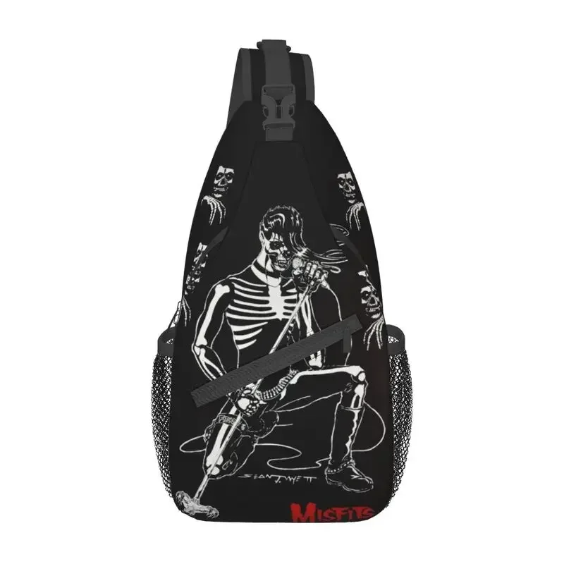 The Punk Rock Misfits Sling Chest Crossbody Bag Men Fashion Heavy  Music Shoulder Backpack for Hiking