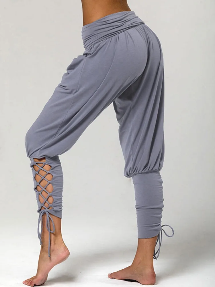 

Women's trousers Solid Loose Bandage Athletic Pants Bandage Solid Color Casual Pants Sports Fitness Trousers Fashion for Women