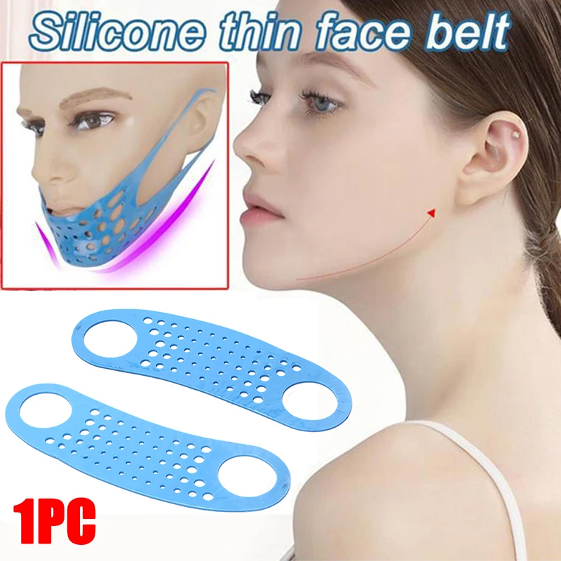 Silicone Face V Forma Emagrecimento Bandagem, Chin Duplo, Neck Stretch Slimming Tool