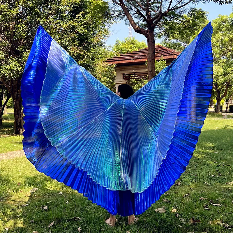 крылья для танца живота New Double Color Belly Dance Isis Wings Women Dancing Costume Accessories Halloween Stage Prop