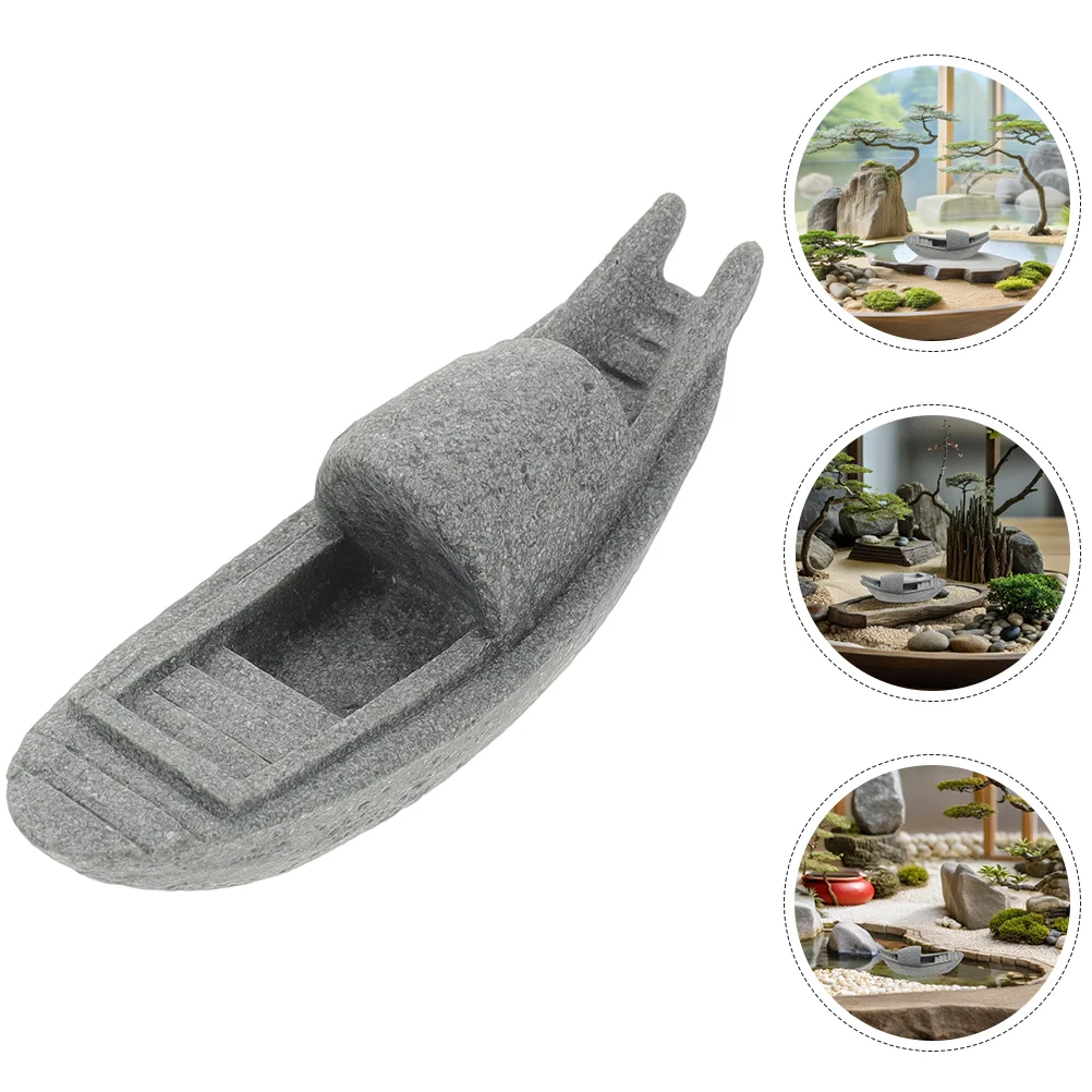

Micro Landscape Dollhouse Supplies Mini Boat Decors Boats Accessories Powder Kit Miniature Beach Theme