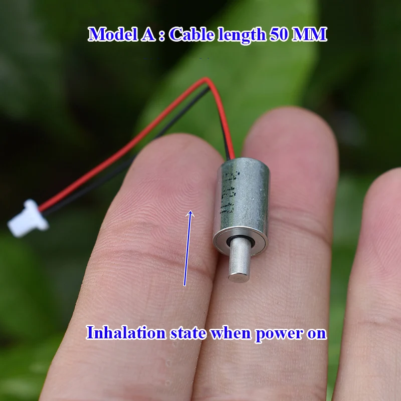 DC 3V 3.7V 5V Mini 8MM Zylindrischer Saugtyp Push-Pull Linearer Solenoid-Elektromagnet Zylinder DIY Fingerabdruckschloss – Detail 4