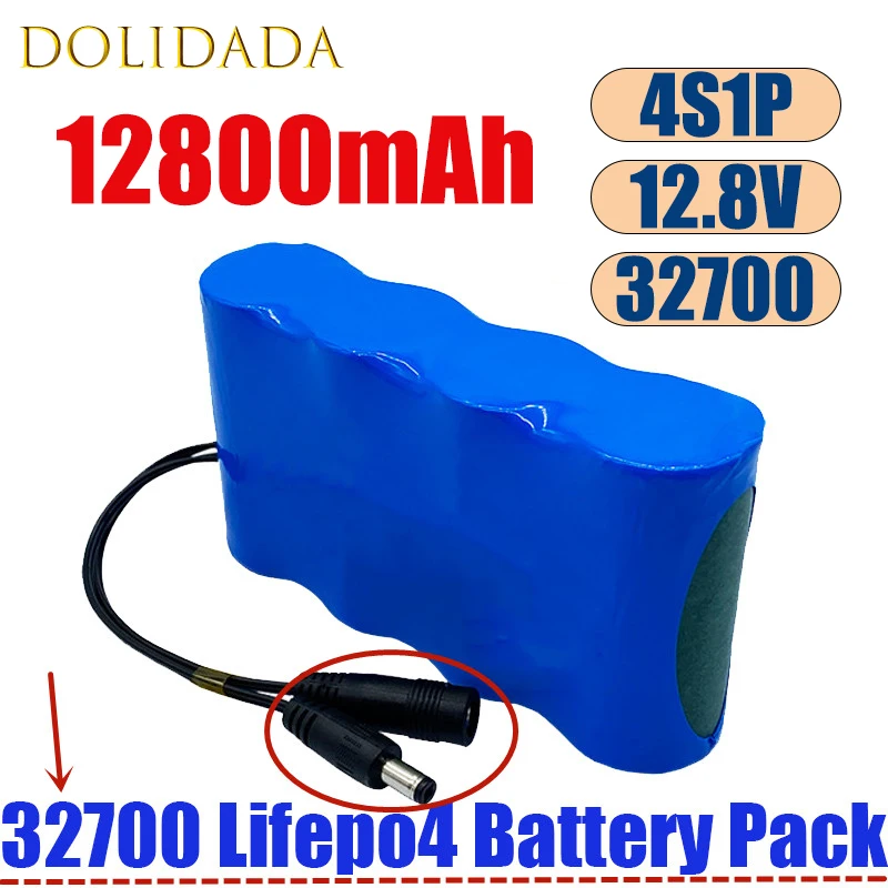 32700 LiFePO4 Battery Pack 4S1P 12.8V with 4S 40A Balanced BMS for Electric Boat 12V Uninterrupted Power Supply Spare Batterie