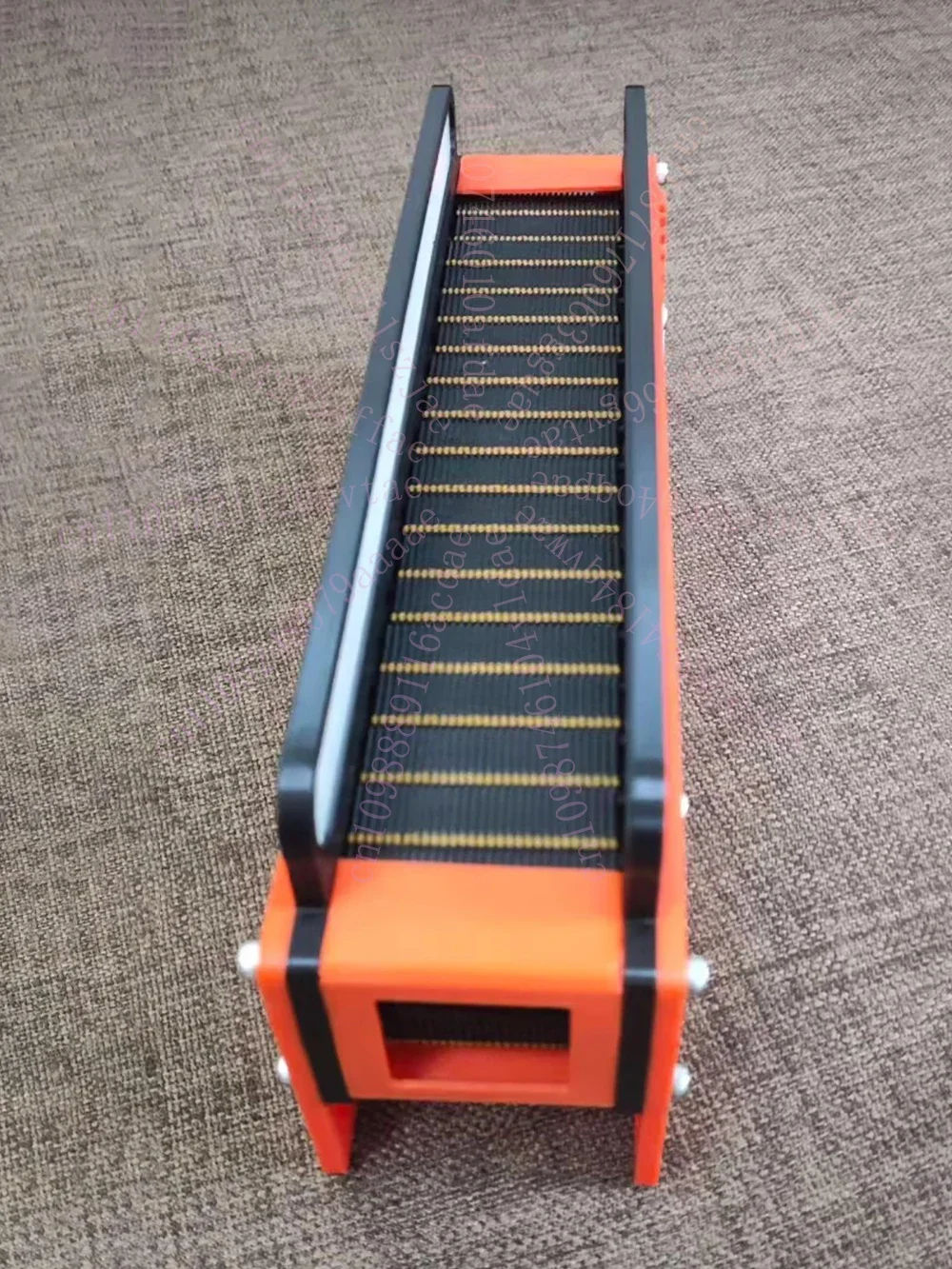 Remote Control Extended Escalator Model – 3D Printed Moving Staircase Toy with Remote (Orange/Blue/White)