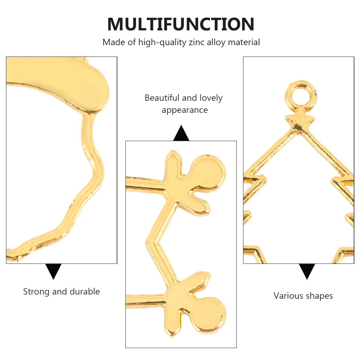 35Pcs Zinc Alloy Christmas Santa Mold DIY Crystal Drop Casting Mold Golden Jewelry Making Kit for Handmade Gifts