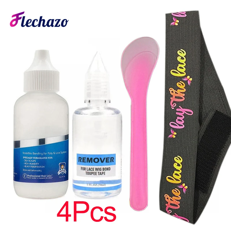 

Wig Installation Kit Set 4Pcs Wig Glue And Remover Lace Glue Adhesives Elastic Soft Wig Band