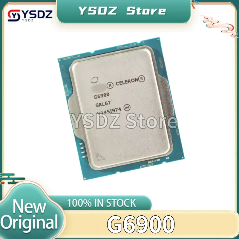 1 قطعة/الوحدة اختبار مثالي مستعمل Celeron G6900 3.4 جيجا هرتز ثنائي النواة 4 المواضيع معالج وحدة المعالجة المركزية L3 = 4 متر 46 واط LGA 1700 في المخزون