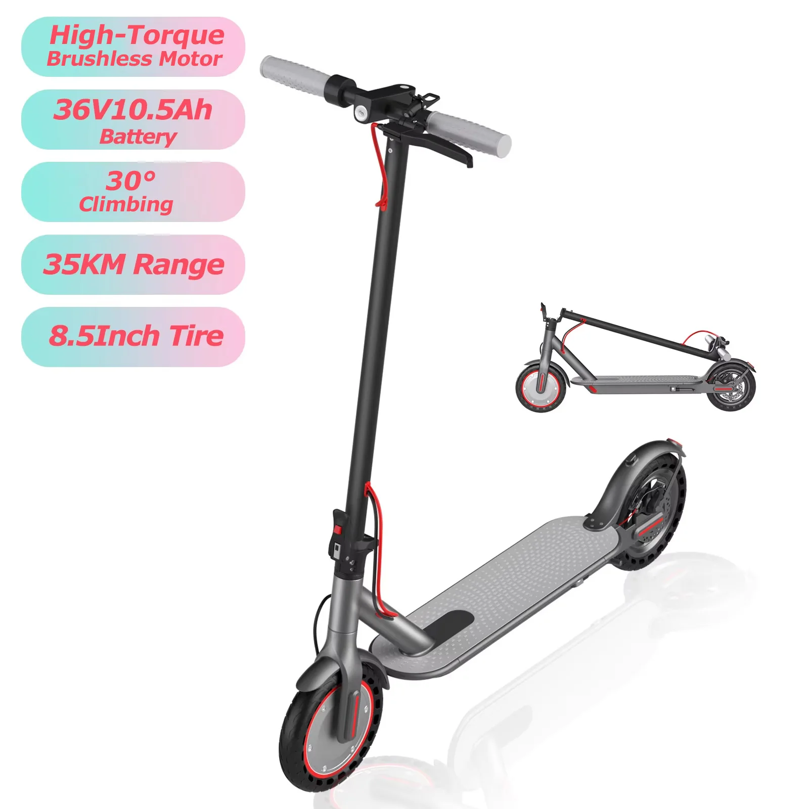 JUICEASE LP07 Elektrische Scooter 36V7.8Ah 25KM Lange Afstand 8,5 Inch Met Schokdemping Opvouwbare Stads- en Commuterscooter