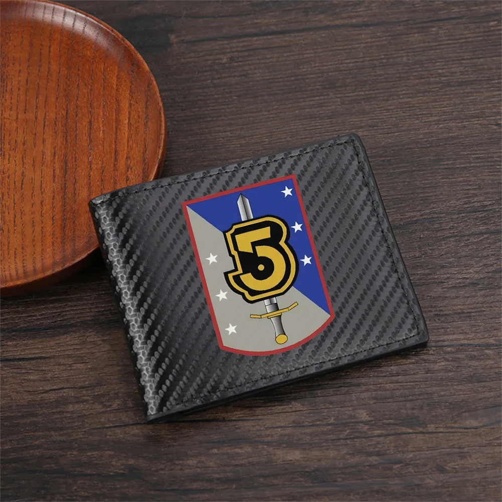 Five yellow number sword stars shield Men's Wallets Simple Business Modern Stylish Printing Design Gifts For Father Boyfriend Ch
