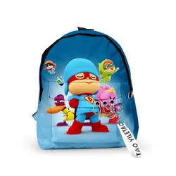 Anime Small P Youyou Pocoyo Male and Female Schoolbags for Primary and Middle School Students Daily Trend 3D Printing Backpack