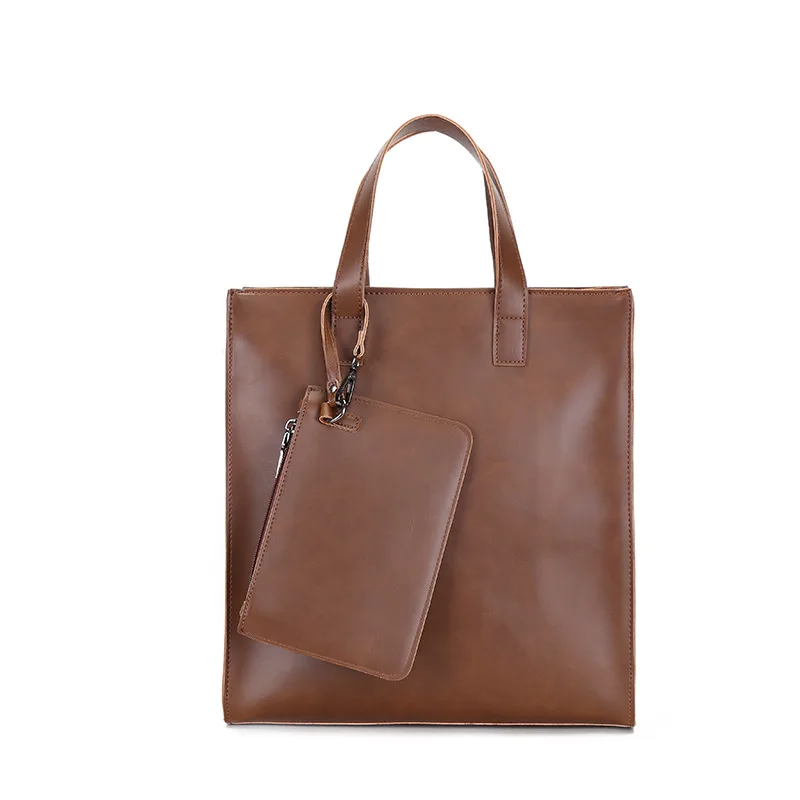 Nowa męska torba na ramię o nowym designie, wielofunkcyjna torebka, duża skórzana torba crossbody, biznesowa torba typu tote, męska torba listonoszka. — zdjęcie 2