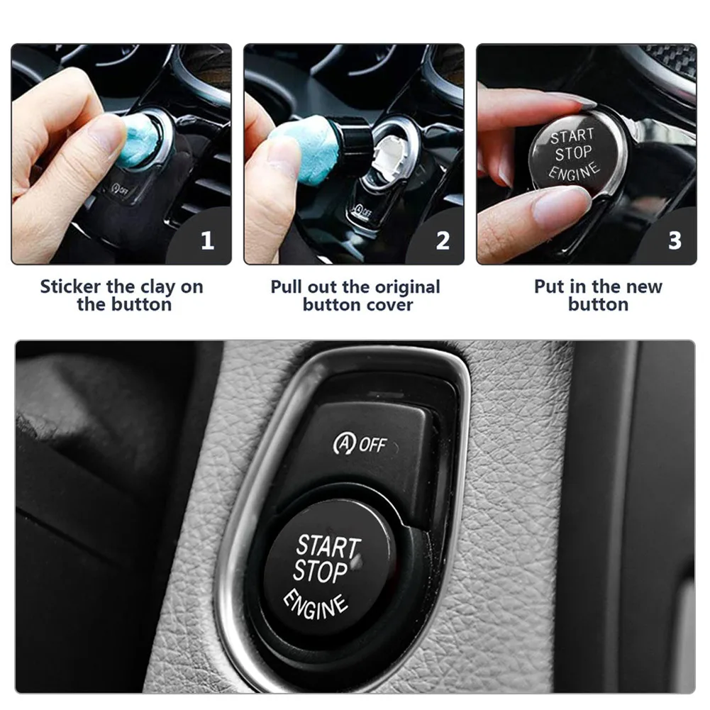 

Car Engine Start Stop Button Switch for BMW F30 F10 F34 F15 F25 F48 X1 X3 X4 X5 X6 1 2 3 4 5 6 7 Series w/ Off Cover Replace Cap