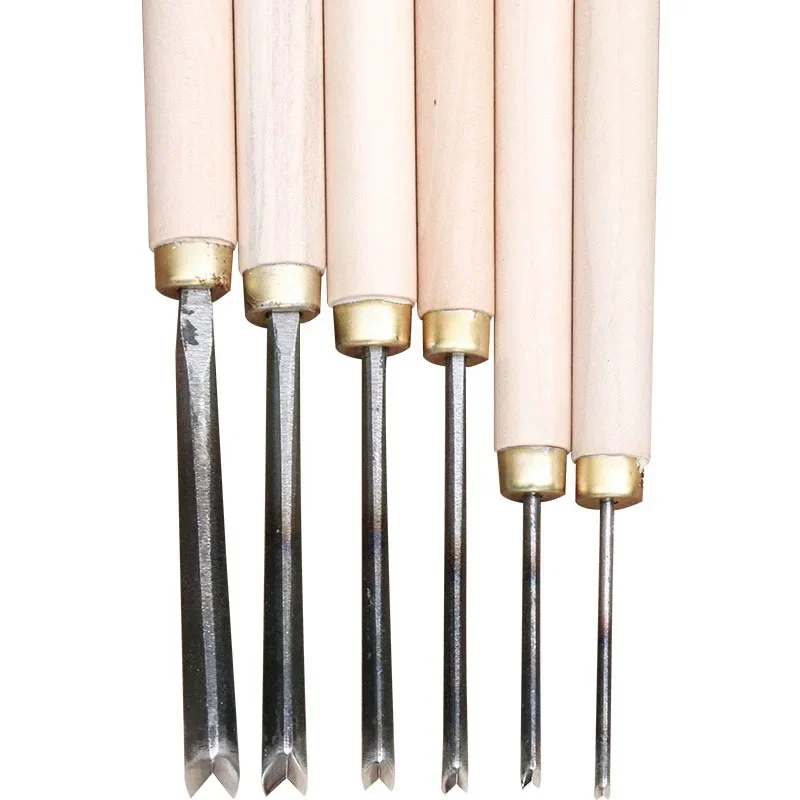 Carpintaria Cinzéis Facas para Escultura em Madeira Manual tipo v Cinzel Triangular 0108 cm Ferramentas em Branco Novo 1pc
