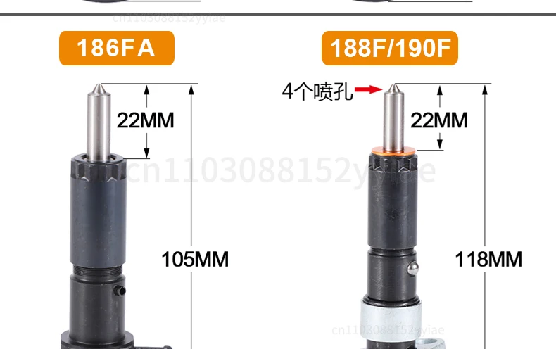 Generator Micro-tiller Parts 173 188F 192 186FA 195F Diesel Engine Fuel Injection Pump Injector