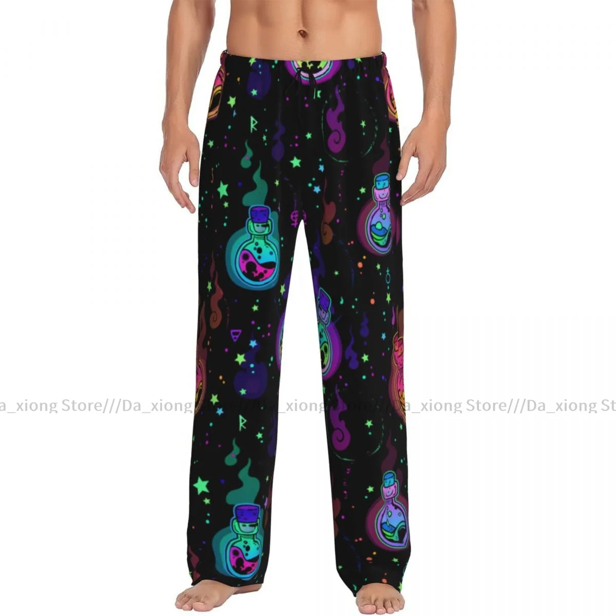 Men Sleep Bottoms Male Lounge Trousers Men's Witch Bottles With Potion Pajama Pants