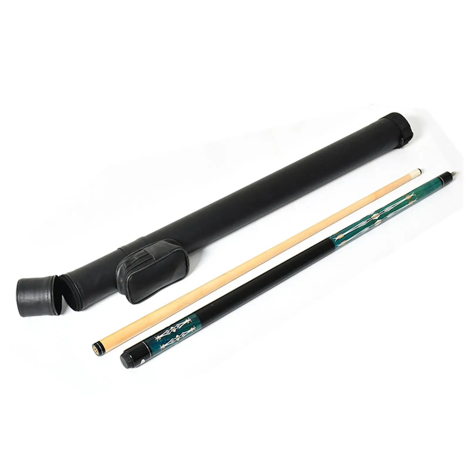 Black Billiard Cue Stick Case Hard Shell Holder for Snooker Pool Stick Storage Pouch with Shoulder Strap
