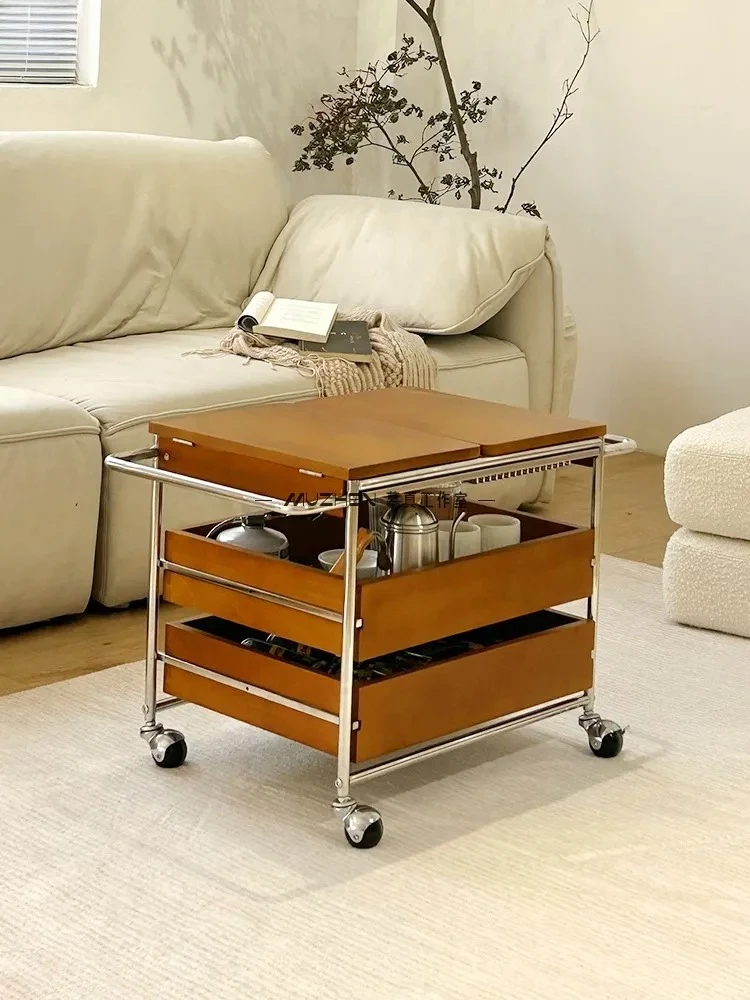 balcony tea table surrounding stove tea making trolley household multi-functional movable folding edge few
