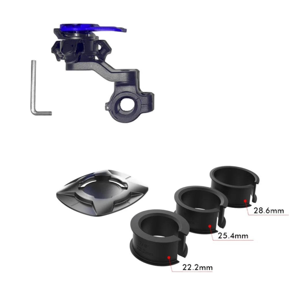 Telefoonhouder voor motorfietsstuur 360 ° Draaibare fietsbeugel Beveiliging Navigatie Ondersteuning Mount Moto Anti-Shock Telefoonbeugels