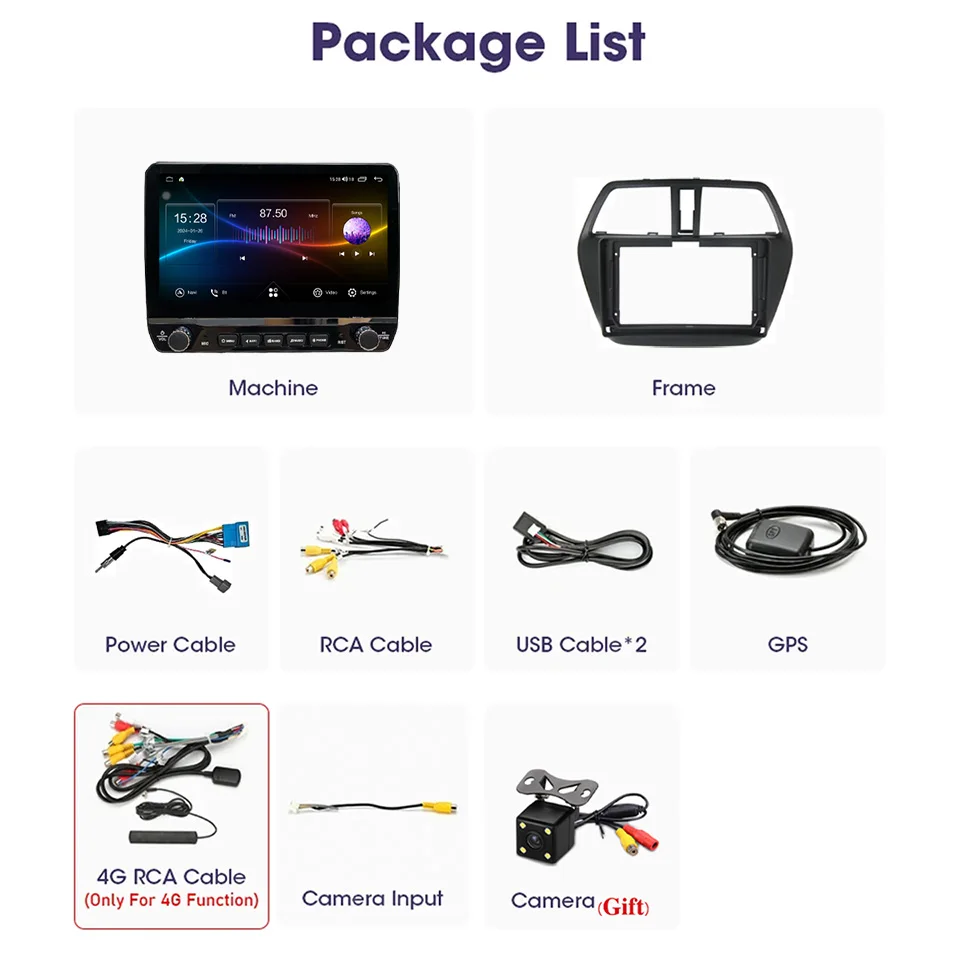 Android14 8G Ram Car Radio Stereo Audio Video HU For Suzuki SX4 2012 - 2016 Aut DVD GPS Navi Tape Head Unit DVD Cassette Carplay view 4