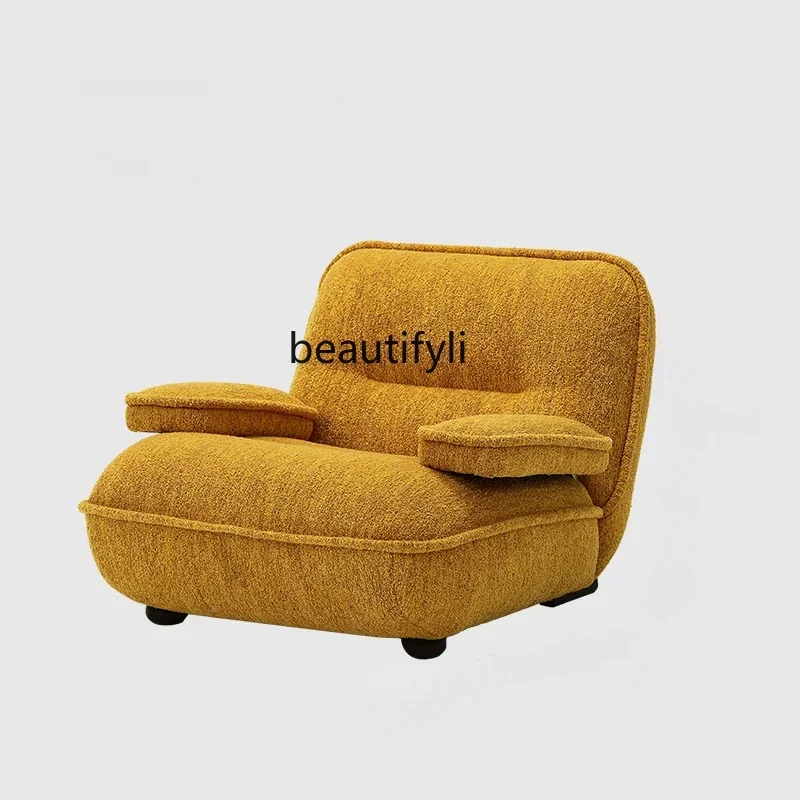 

Nordic Beetle Color Fabric Single Sofa Leisure Chair Q