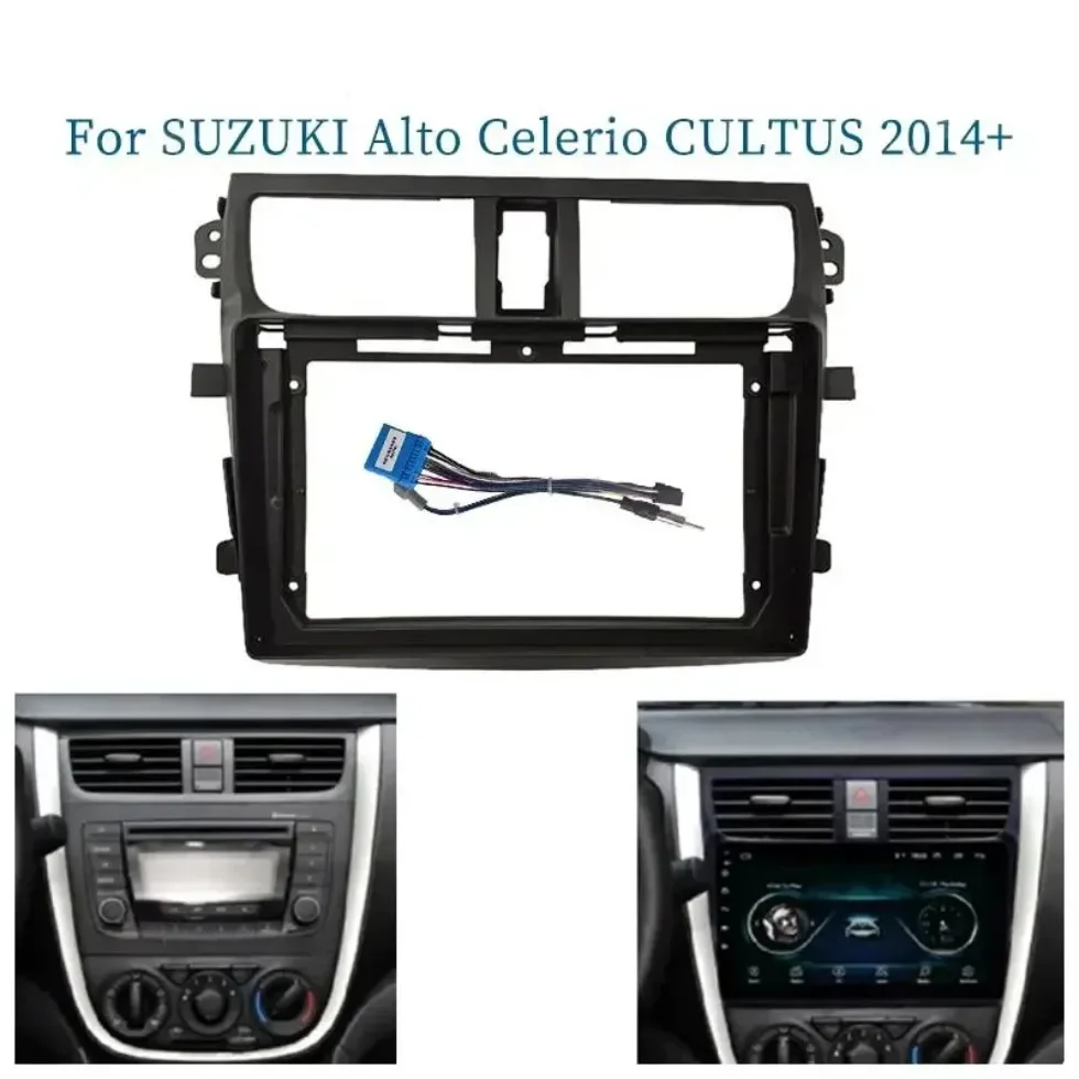 

For SUZUKI Alto Celerio CULTUS 2014+ 9 Inch Double Din Car Radio Installation DVD GPS Mp5 Plastic Fascia Panel Frame