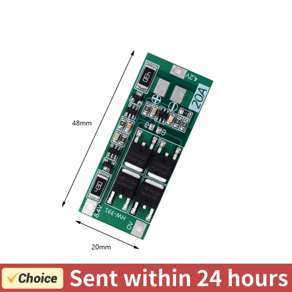 HW-391 2S 20A 7.4V 8.4V بطارية ليثيوم أيون لوح حماية BMS لوحة تركيبية التوازن #1