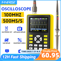 FNIRSI 5012H Handheld Digital Oscilloscope 500MS/s Sampling Rate 10MHz Analog Bandwidth 2.4 Inches Support Waveform Storage