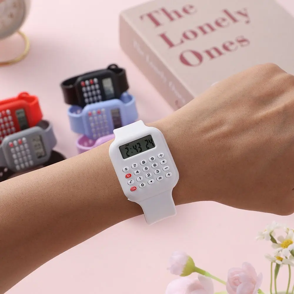 Portable Date Display Micro Calculator Watch Multifunctional Cartoon Electronic Digital Calculator Sports Electronic Watch