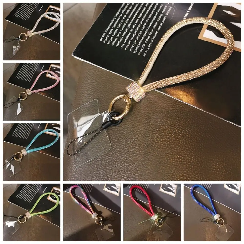 Hadiah Perhiasan Berlian Imitasi Tali Ponsel Bling Bling Anti Hilang Tali Pergelangan Tangan Ponsel Mewah Genggam Berlian Lanyard Pesona Ponsel