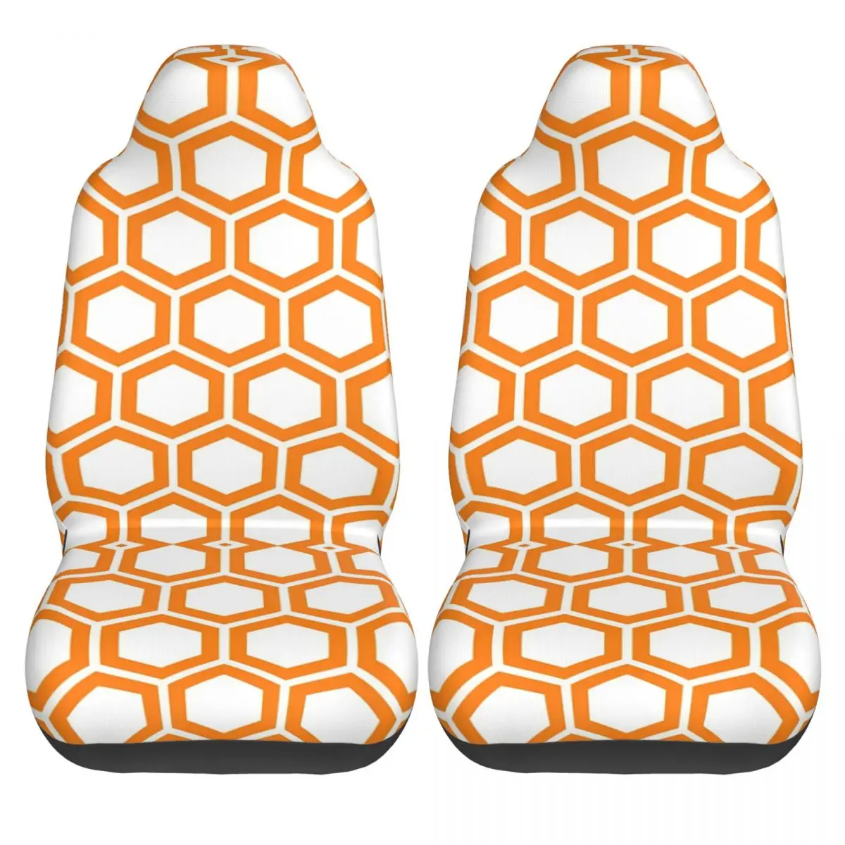 Orange Honeycomb Universal Car Seat Cover Protector Interior Accessories For SUV Bee Pattern Auto Seat Cover Fiber Hunting