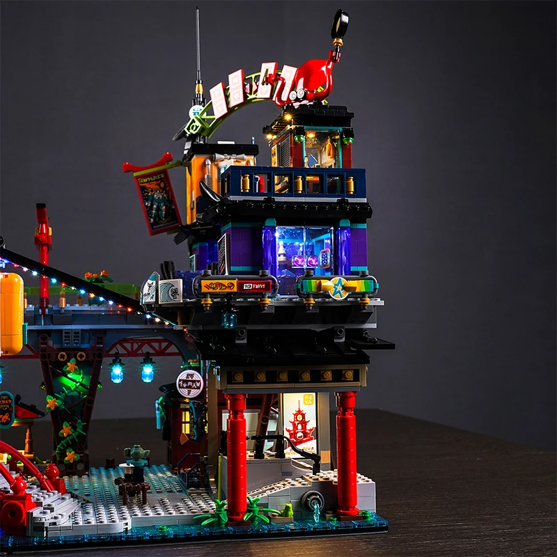 Lazishi LED Light 71799 Set for NINJAGO ® City Markets building block dedicated light (only including lighting accessories)
