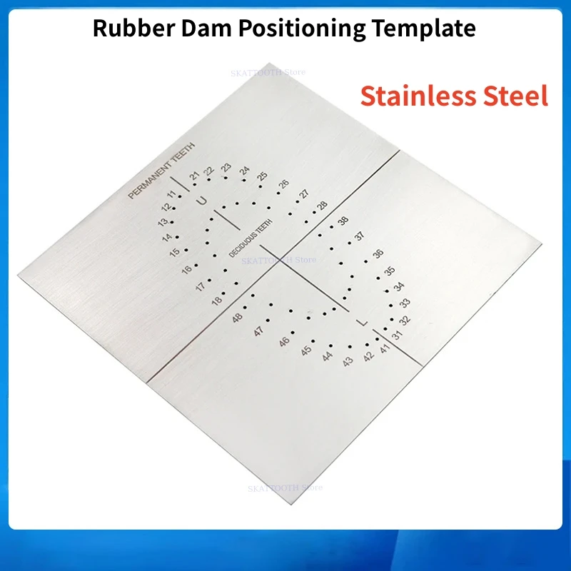 Dental Stainless Steel Rubber Dam Sheets Punch Hole Board Barrier Positioning Template Endodontic Punch Hole Plate Dentist Tools