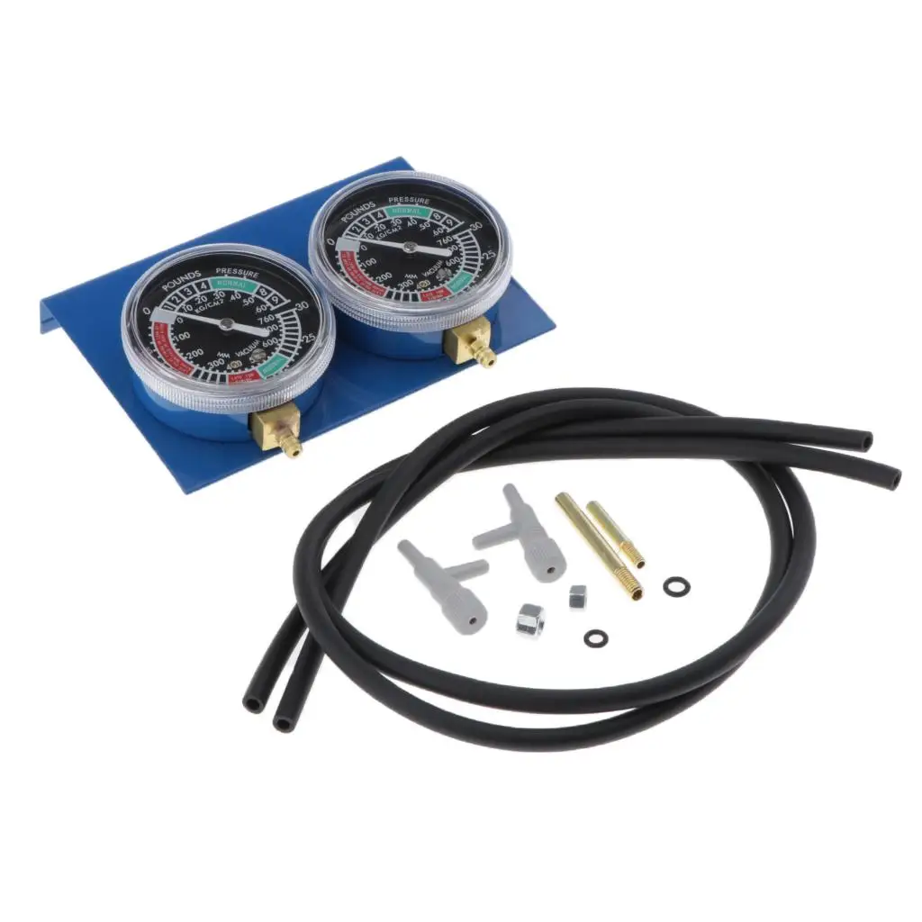 Motorcycle Vacuum Gauge Balancer w/ Vacuum Hose/Connectors Carburetors Parts