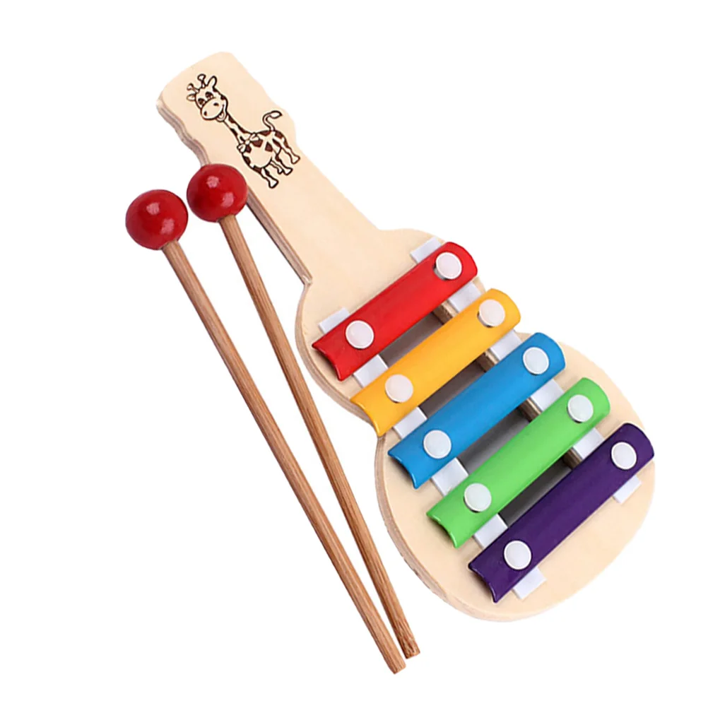

Guitar Harness Kids Xylophone Toy Music Colorful Wooden Musical Instrument Child
