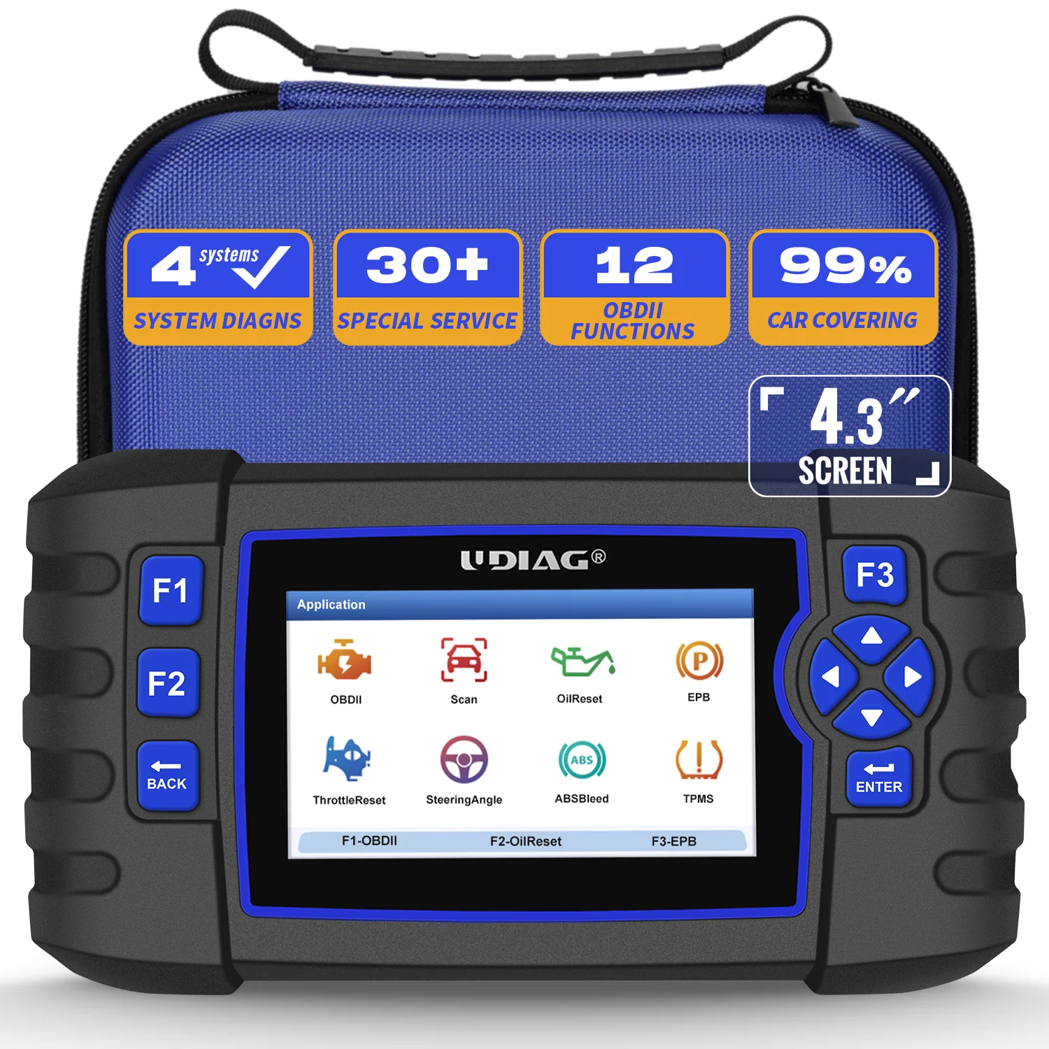 UDIAG مصنع توريد الماسح الضوئي Obd2 A300 أداة تشخيص السيارة مع آلة تشخيص إعادة الضبط لـ ABS/EPB/TBA