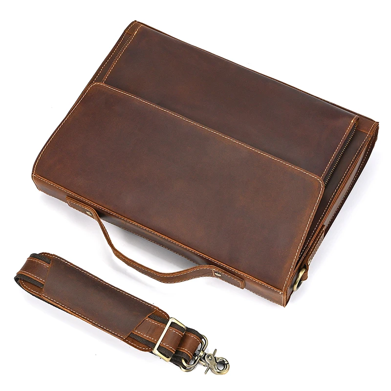 Men\'s leather shoulder bag casual cross body bag iPad top layer real cowhide men\'s bag waterproof sling bag message bag fashion