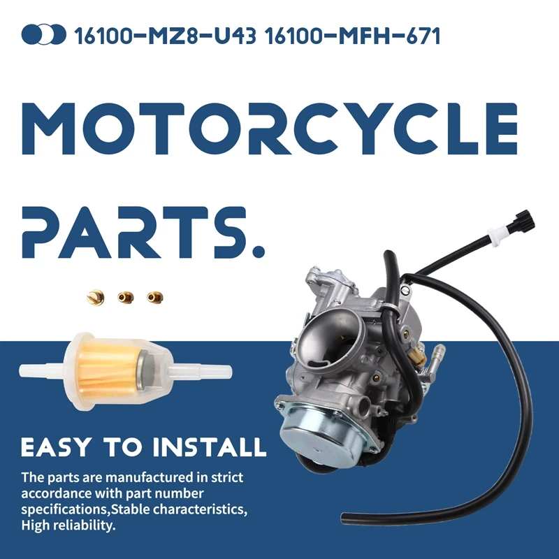 Super Sale 16100-MZ8-U43 16100-MFH-671 Carburetor Carb & Fuel Filter for Honda Shadow VLX 600 VT600C VT600CD Deluxe 1999-2007